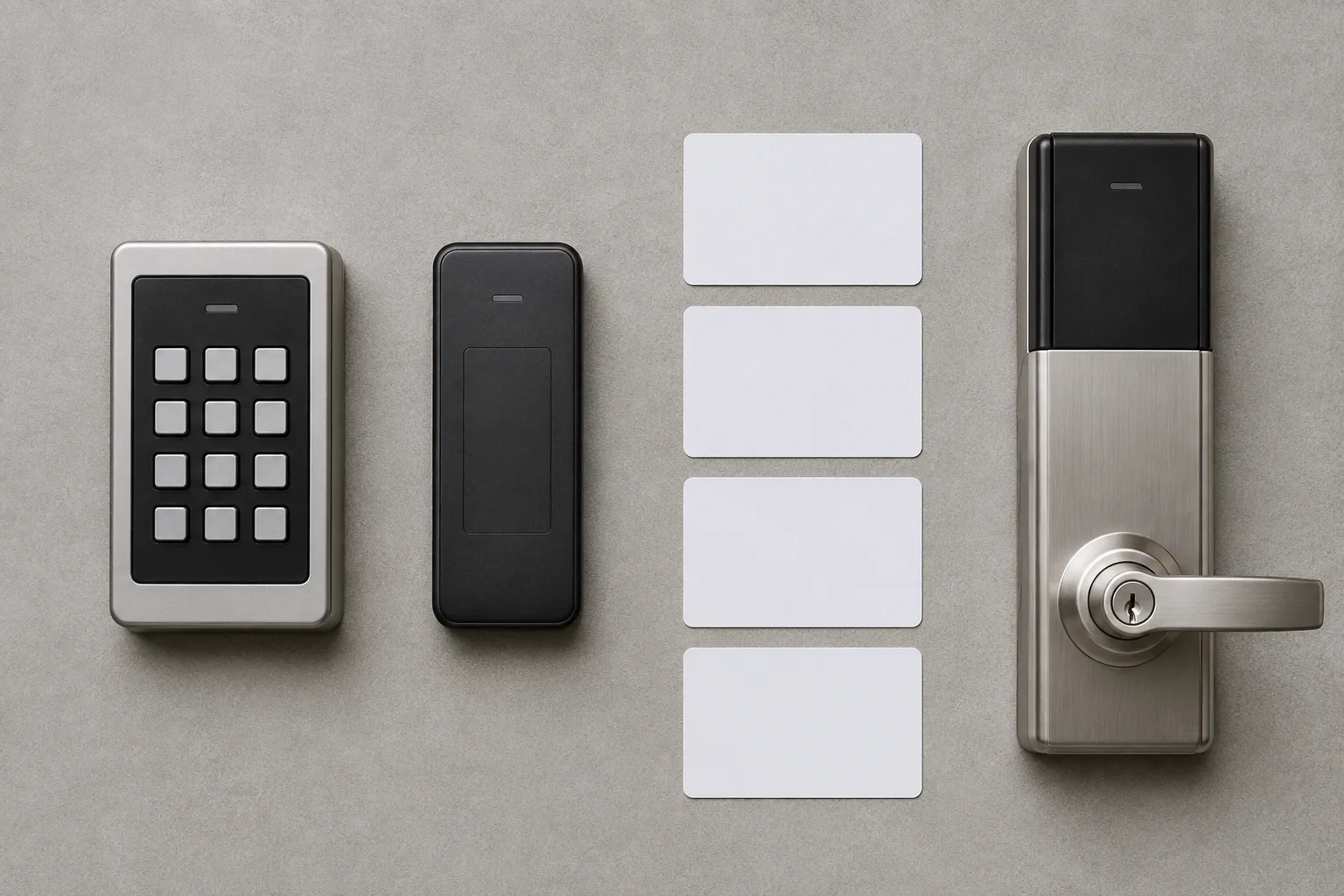 Keypad and card-reader access control options for business doors