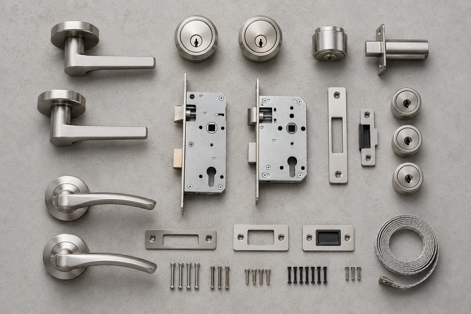 Commercial lock hardware for office and storefront doors