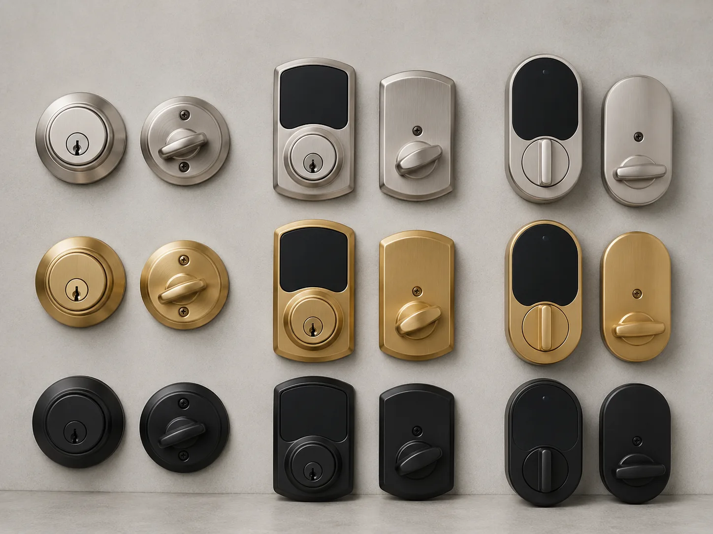 Traditional and smart deadbolt options for residential doors