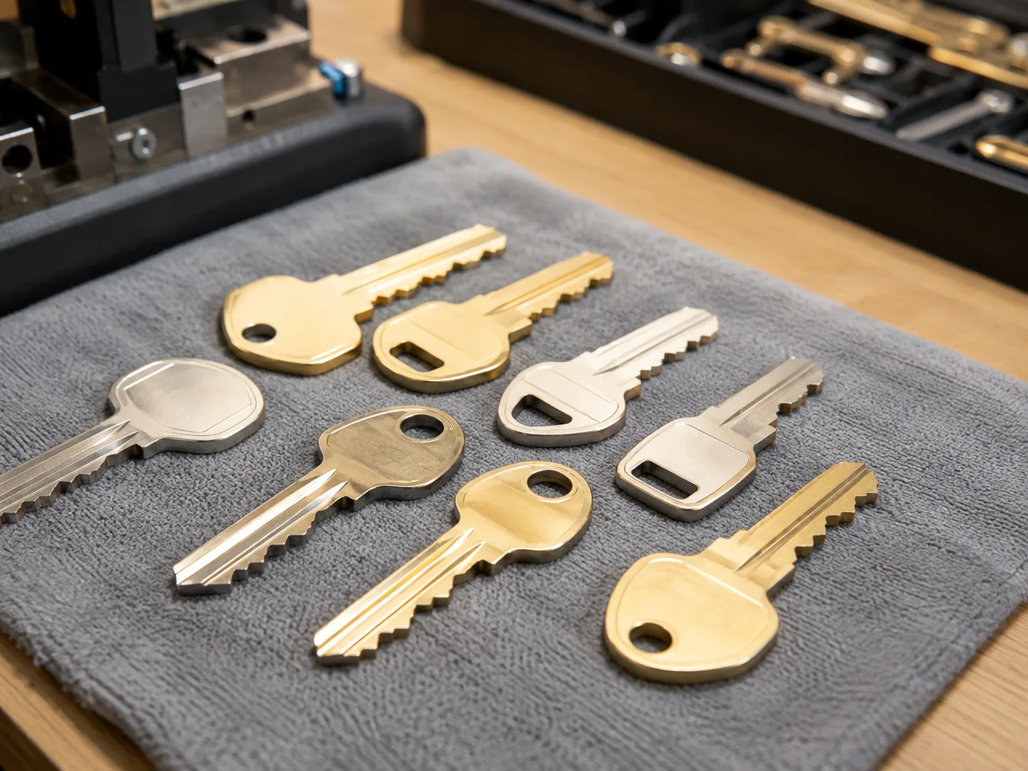 Duplicate house keys prepared for authorized residential access