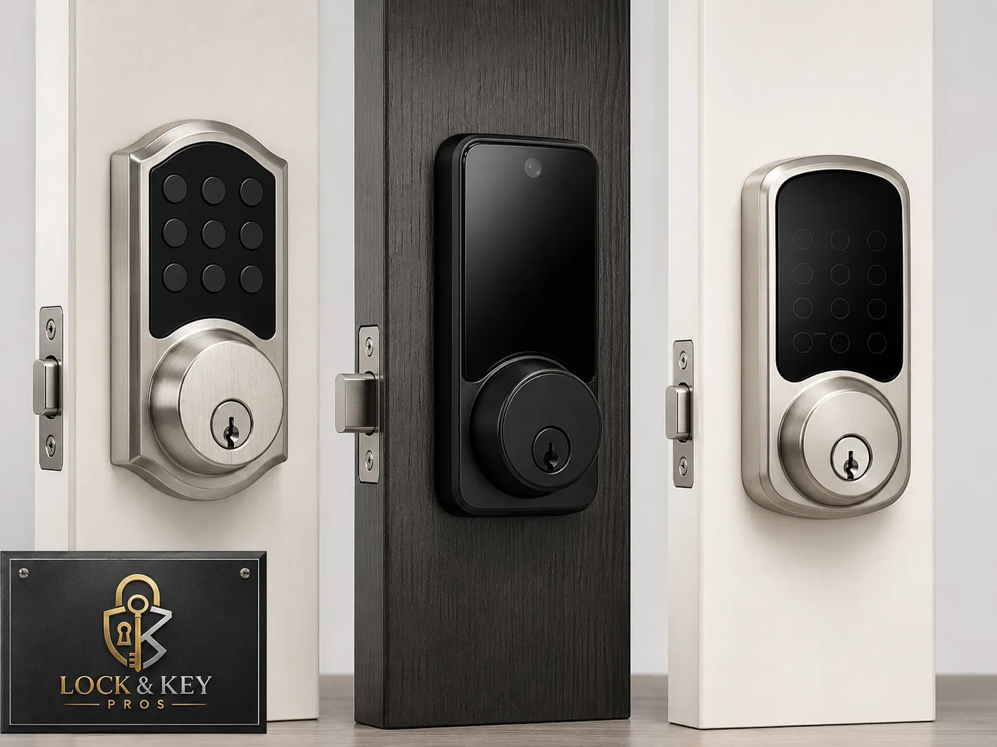 Keypad and smart deadbolt options for residential doors
