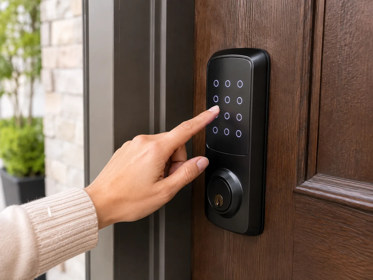Keypad smart lock used for residential entry